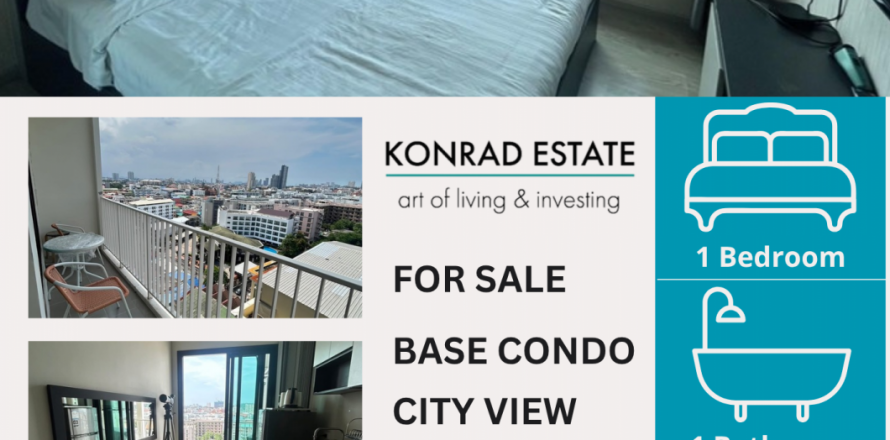 Кондоминиум с 1 спальней в Паттайе, Таиланд в The Base Central Pattaya № 126916