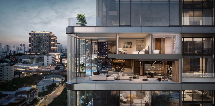 Duplex à Watthana, Bangkok, Thaïlande 3 chambres № 124907