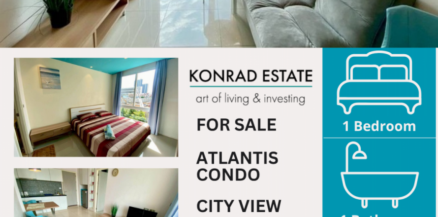 Кондоминиум с 1 спальней в Паттайе, Таиланд в Atlantis Condo Resort № 126869