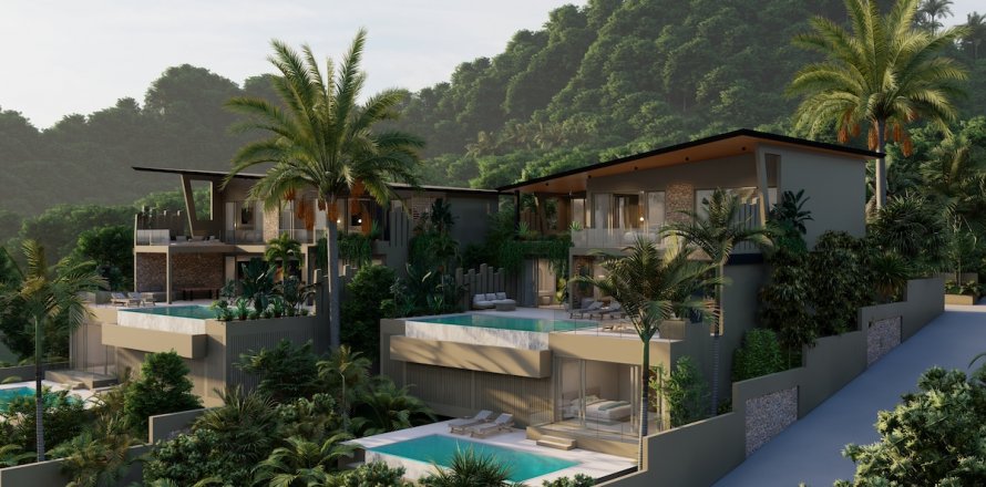 Вилла в Самуи, Таиланд с 4 спальнями  № 124765