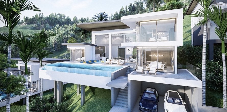 Вилла в Самуи, Таиланд с 4 спальнями  № 124766