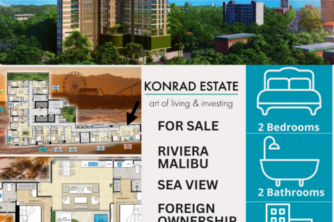 Condo à Pattaya, Thaïlande, 2 chambres  № 130091 - photo 1