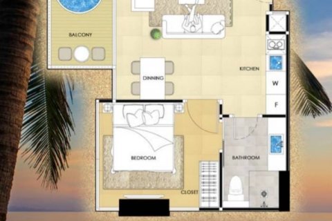 Propriété à Pattaya, Thaïlande 44 m2 № 133161 - photo 3