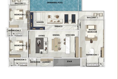 Villa à Ko Samui, Thaïlande 3 chambres № 124767 - photo 6