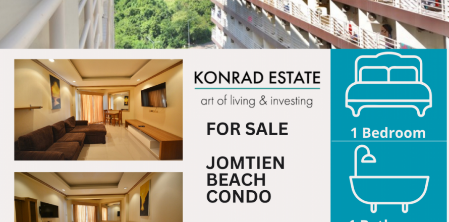 Кондоминиум с 1 спальней в Паттайе, Таиланд № 130008