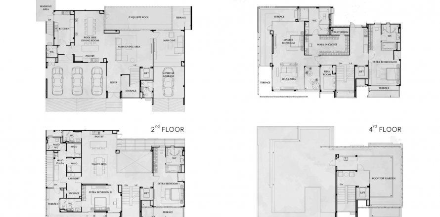 Планировка Дома «950E1 Project» 4 спальни в ЖК 95E1 Project