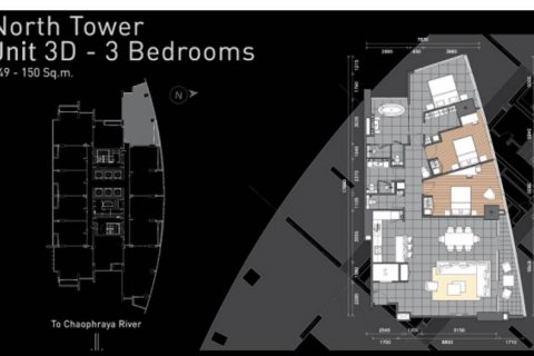 Condo à Sathon, Bangkok, Thaïlande, 3 chambres  № 143264 - photo 11