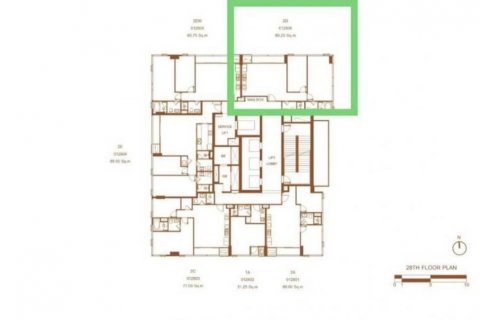 Кондоминиум с 2 спальнями в Бангкоке, Таиланд № 125810 - фото 1