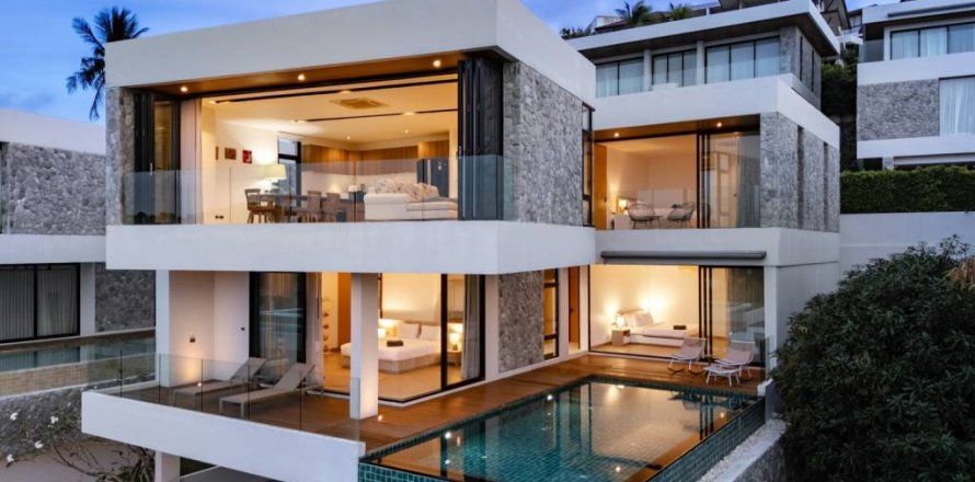 Вилла в Самуи, Таиланд с 4 спальнями  № 132795