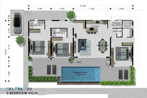 House in Ko Samui, Thailand 3 bedrooms № 126029 - photo 17