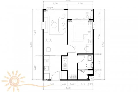 Кондоминиум с 1 спальней в Пхукете, Таиланд № 124316 - фото 5