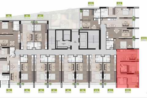 Кондоминиум с 2 спальнями в Бангкоке, Таиланд № 144187 - фото 1