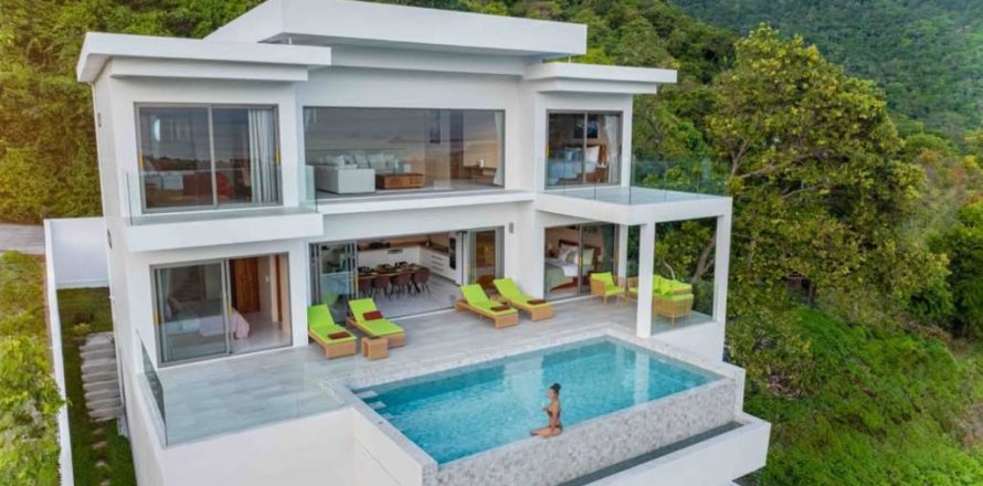 Вилла в Самуи, Таиланд с 4 спальнями  № 133024