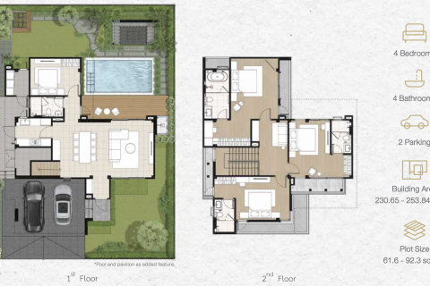 วิลล่าในบางเทา, ประเทศไทย 4 ห้องนอน № 75936 - รูปถ่าย 28