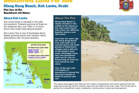 Terrain à Ko Lanta Yai, Thaïlande 36800 m2 № 141891 - photo 6