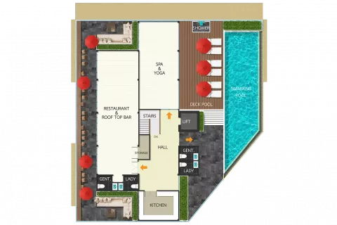 Квартира в Пхукете, Таиланд с 1 спальней  № 144309 - фото 27