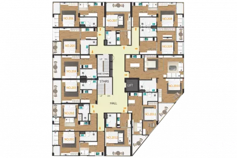 Квартира в Пхукете, Таиланд с 1 спальней  № 144309 - фото 23