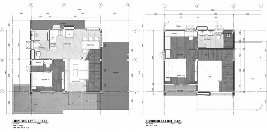 Планировка Виллы «VIP SPACE ODYSSEY Villas» 2 спальни в ЖК VIP SPACE ODYSSEY Villas