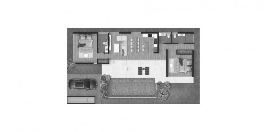 Планировка Виллы «Aileen Villas Phase 6» 2 спальни в ЖК Aileen Villas Phase 6