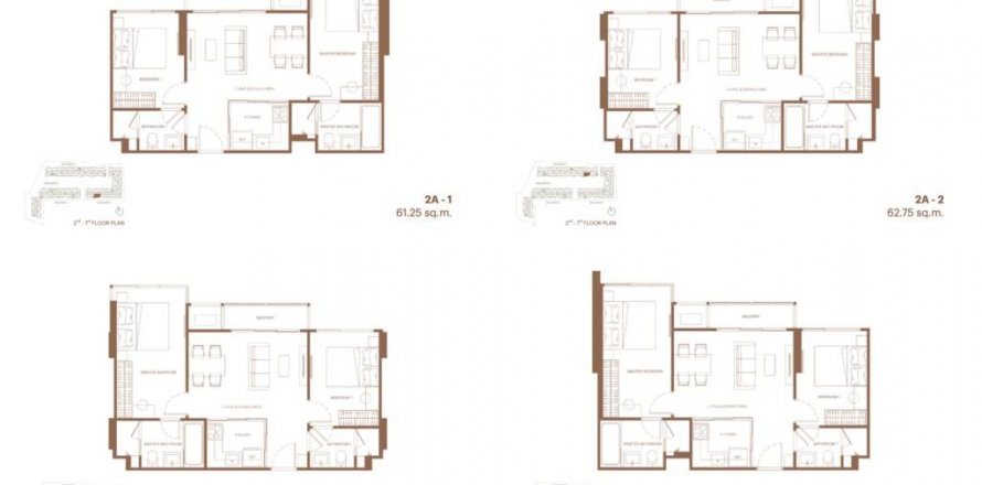 Condo in Bangkok, Thailand, 2 bedrooms  № 132724