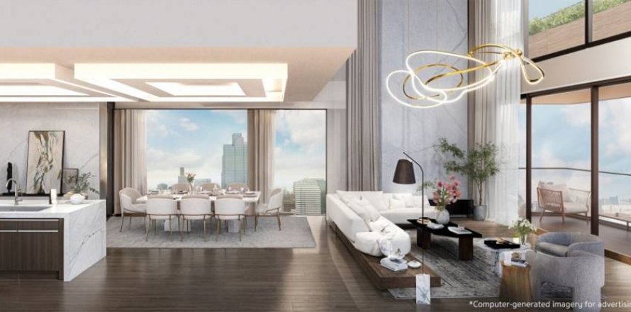 Дуплекс в Бангкоке, Таиланд с 4 спальнями  № 104210