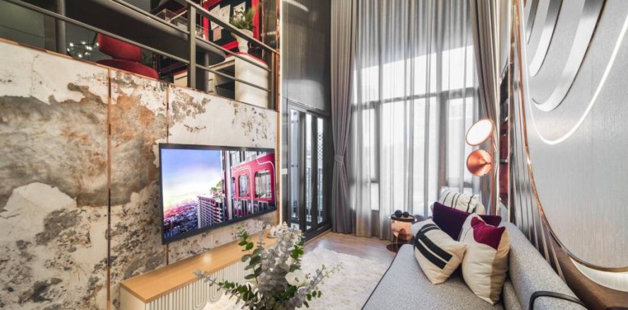 Дуплекс в Дин Даенге, Бангкок, Таиланд с 1 спальней  № 105009