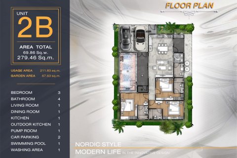 Вилла в Паттайе, Таиланд с 3 спальнями  № 130456 - фото 12