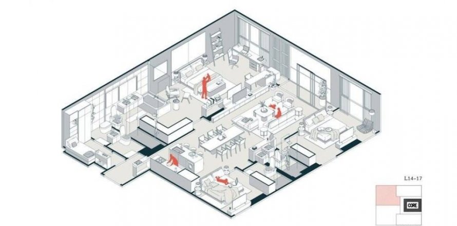 Condo à Bangkok, Thaïlande, 3 chambres № 85679