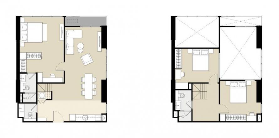 Duplex in Bangkok, Thailand 3 bedrooms № 100929