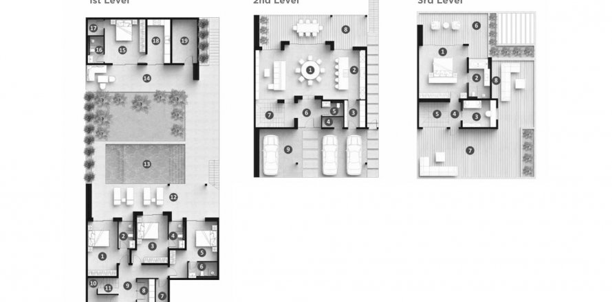 Планировка Виллы «Mutti Family Villas» 5 спален в ЖК Mutti Family Villas