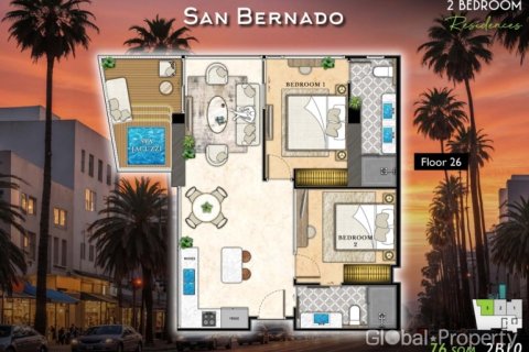 Condo à Pattaya, Thaïlande, 2 chambres  № 124853 - photo 12