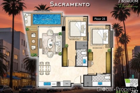 Condo à Pattaya, Thaïlande, 2 chambres  № 124853 - photo 14