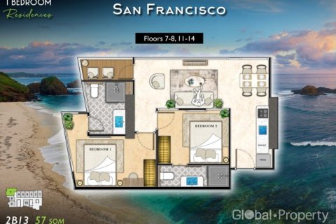 Condo à Pattaya, Thaïlande, 1 chambre  № 124854 - photo 18