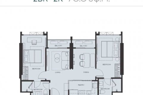 Condo in Dusit, Bangkok, Thailand, 2 bedrooms  № 132400 - photo 4