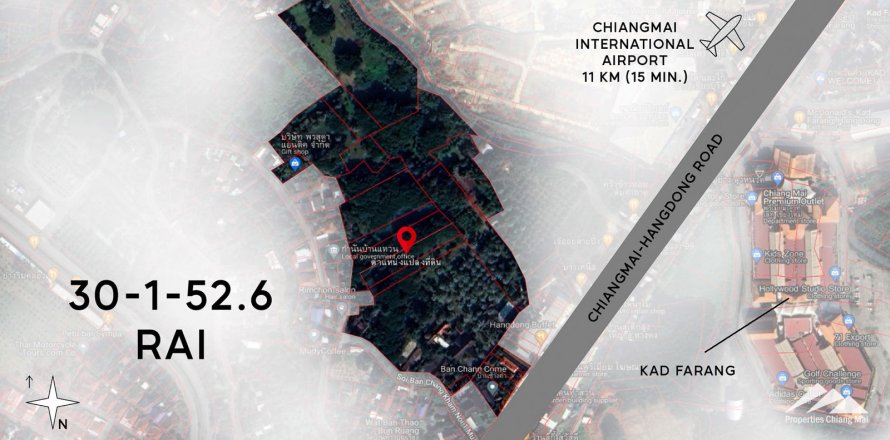 Land in Chiang Mai, Thailand 2400 sq.m. № 122812