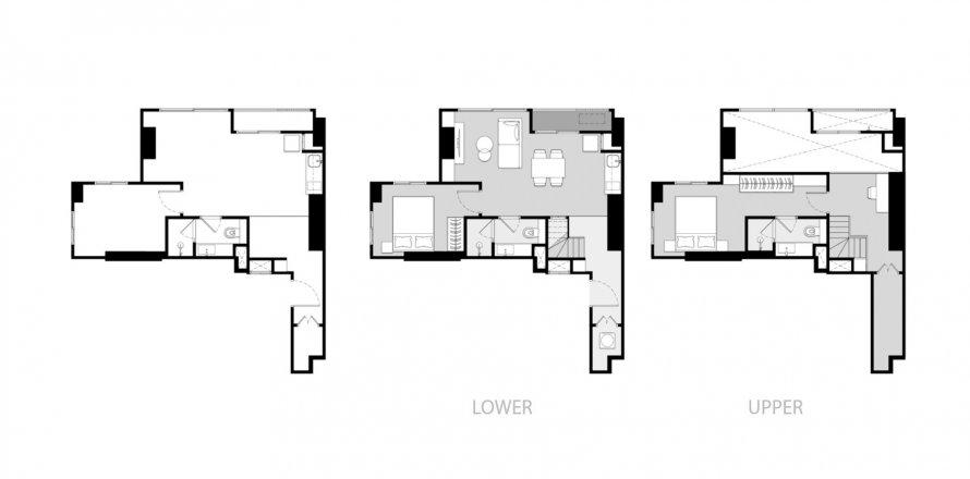 Планировка Квартиры «2BR-13» 2 спальни в ЖК Culture Chula