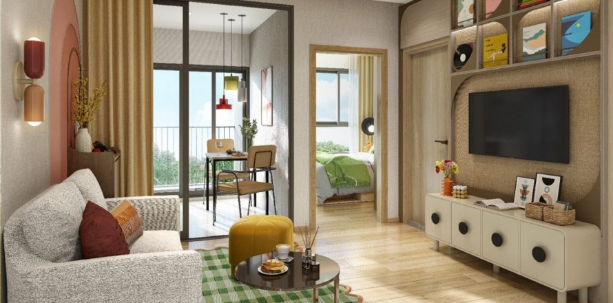 Студия в кондо в Бангкоке, Таиланд в DCondo Calm № 123540