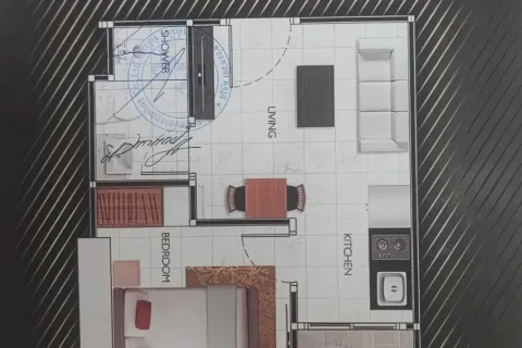 Квартира в Паттайе, Таиланд с 2 комнатами  № 80211 - фото 1