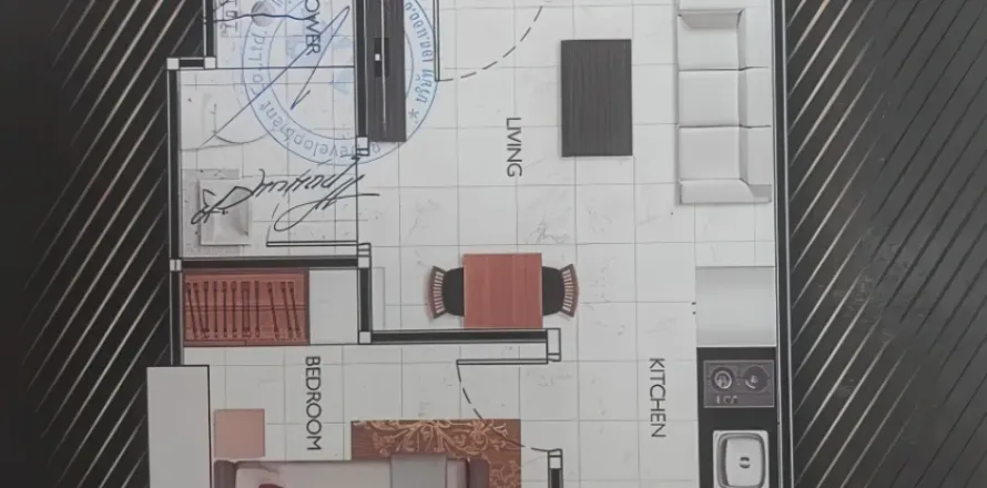 Квартира в Паттайе, Таиланд с 2 комнатами  № 80211