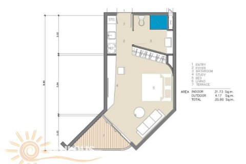 Condo in Phuket, Thailand, 1 bedroom  № 81477 - photo 2