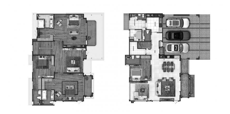 Планировка Дома «4BR-28» 4 спальни в ЖК Grand Bangkok Boulevard Chaengwatthana-Ratchaphruek