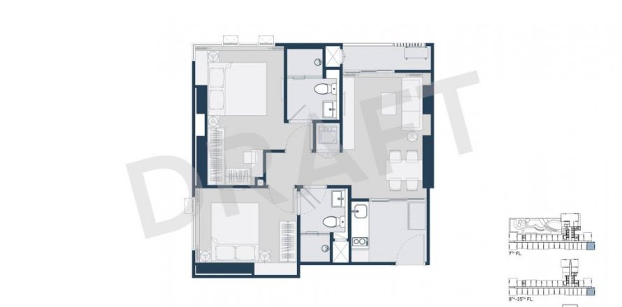 Кондоминиум с 2 спальнями в Бангне, Бангкок, Таиланд № 132523