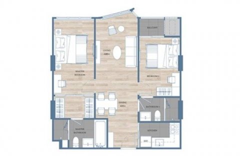 Condo à Chiang Mai, Thaïlande, 2 chambres  № 100529 - photo 1