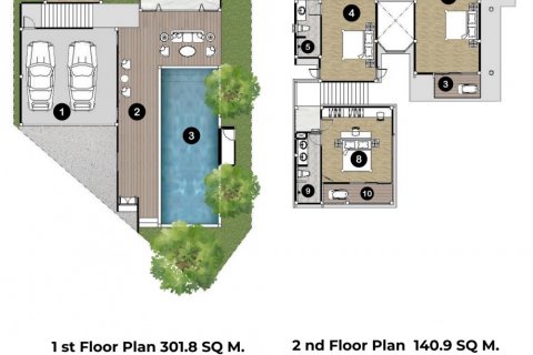 Вилла в Банг Тао, Таиланд с 8 комнатами № 78645 - фото 8