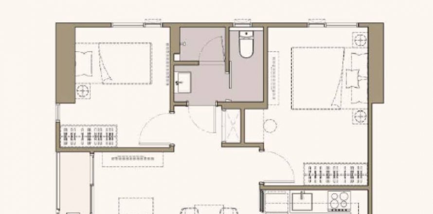 Condo in Bangkok, Thailand, 2 bedrooms № 119376