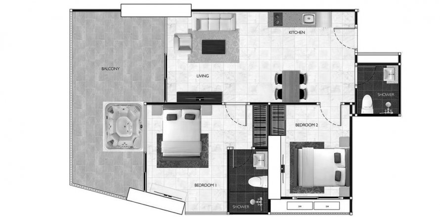 ЖК Arcadia Millennium Tower в Паттайе, Таиланд № 130469 - фото 1