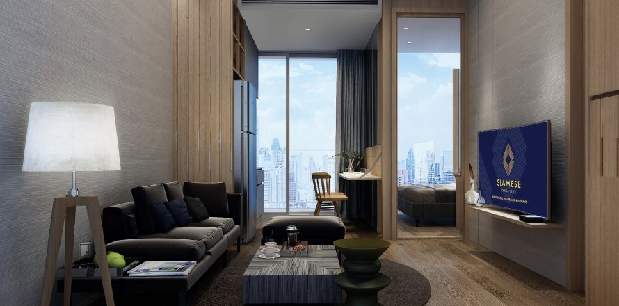 Condo in Khlong Toei, Bangkok, Thailand, 2 bedrooms in Wyndham Garden Residence № 130550