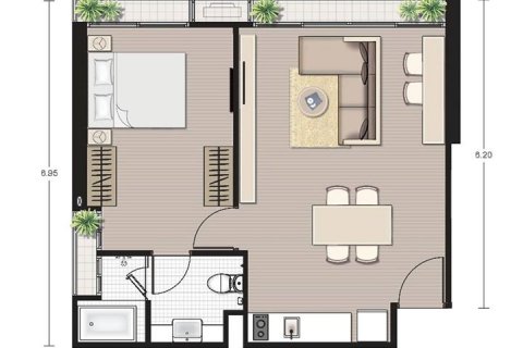 Condo à Bangkok, Thaïlande, 1 chambre № 144192 - photo 2