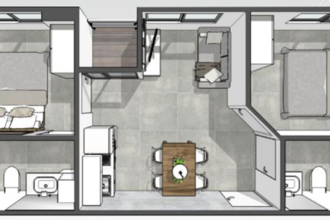 Квартира в Чалонге, Таиланд с 2 спальнями  № 99550 - фото 25