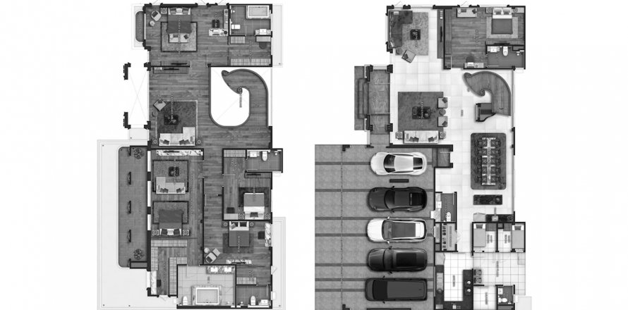 Планировка Дома «5BR-26» 5 спален в ЖК Grand Bangkok Boulevard Chaengwatthana-Ratchaphruek